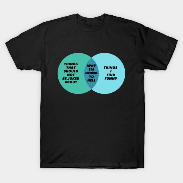 Venn Diagram: Things that should not be joked about - Why I’m going to hell - Why I'm going to hell T-Shirt by Jean-Claude Venn-Diagram